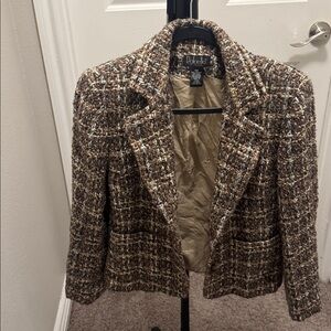 Rafaella Brown and Cream Tweed Jacket